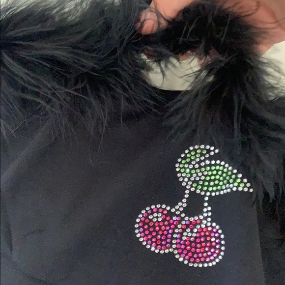 NEW! black cherry crop top✨🍒 - Picture 4 of 6